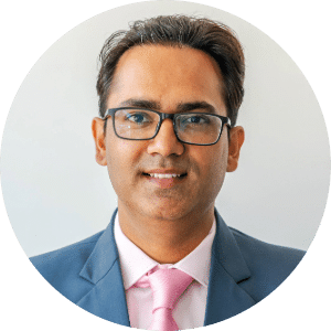 A professional headshot of Saurabh Bedi, director and tax advisor at ARB Accountants, smiling and wearing formal business attire
