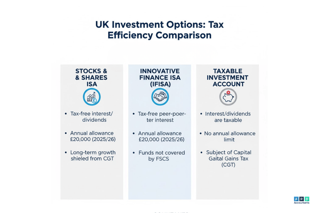How can tax-efficient savings (ISA/IFISA) and investments help alongside salary to reduce the tax burden?