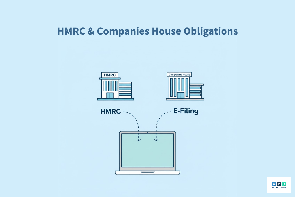 What are the filing obligations at HMRC and Companies House for a limited company’s year-end?